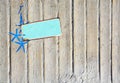Starfish background on sandy boardwalk