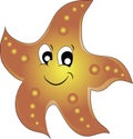 The starfish is a benthic marine animal with five ray-shaped legs