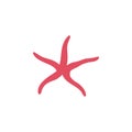 Starfish underwater vector illustration icon Royalty Free Stock Photo