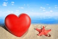 Starfish with heart