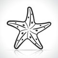 Starfish icon design on white background