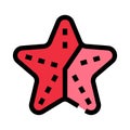 Starfish icon representing sea life and ocean theme Royalty Free Stock Photo