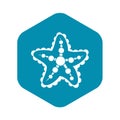 Starfish icon, simple style Royalty Free Stock Photo