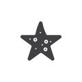 Starfish icon vector, filled flat sign Royalty Free Stock Photo