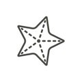 Starfish icon vector. Line sea star symbol isolated. Trendy flat outline ui sign design. Thin linea Royalty Free Stock Photo