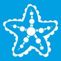 Starfish icon white Royalty Free Stock Photo