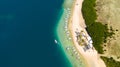 Starfish Island, Puerto Princesa, Palawan.Lots of boats on the beach, tourist route. Island hopping Tour at Honda Bay Royalty Free Stock Photo