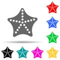 starfish multi color style icon. Simple glyph, flat vector of summer pleasure icons for ui and ux, website or mobile application Royalty Free Stock Photo