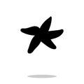 Starfish nautical black silhouette animal