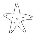 starfish ocean seafood line sea icon element