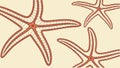 Starfish Pattern On Sandy Background, vector design Generative AI Royalty Free Stock Photo