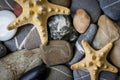 Starfish and stones Royalty Free Stock Photo