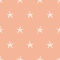 Starfish summer seamless pattern