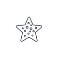 Starfish thin line icon. Linear vector symbol