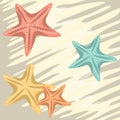 Starfish. Vector illustration decorative background design Royalty Free Stock Photo