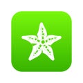 Starfish icon digital green Royalty Free Stock Photo