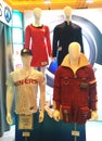 Starfleet uniforms from Star Trek on white mannequins Royalty Free Stock Photo