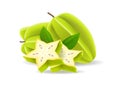 Starfruit closeup illustration