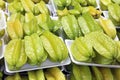 Starfruits in Packages Closeup Royalty Free Stock Photo