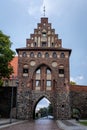 Pyrzycka city gate, a medieval brick city landmark in Stargard Szczecinski, Poland. Royalty Free Stock Photo