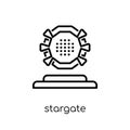 stargate icon. Trendy modern flat linear vector stargate icon on