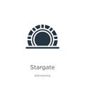 Stargate icon vector. Trendy flat stargate icon from astronomy collection isolated on white background. Vector illustration can be