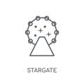 Stargate linear icon. Modern outline Stargate logo concept on wh