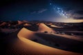 Stargazing in the Majestic Sahara Desert: A Breathtaking View of the Milky Way, ai genertive