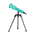 stargazing telescope cartoon vector illustration