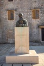 Stari Grad, Croatia - 28.03.2021: Statue of Petar Hektorovic in Hvar, Croatia