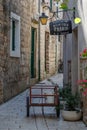 Street in the historic centre of Stari Grad town on Hvar island, Croatia Royalty Free Stock Photo