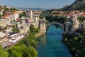 Stari most (Old Bridge) in Mostar. Bosnia and Herzegovi Royalty Free Stock Photo