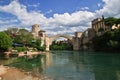 Stari Most - the old bridge in Mostar, Bosnia and Herzegovina Royalty Free Stock Photo