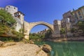 Stari Most, old bridge, Mostar, Bosnia and Herzegovina Royalty Free Stock Photo