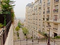 Staircase on Montmartre hill, Paris, France