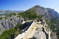 Starigrad Fortress above Omis resort. Royalty Free Stock Photo