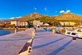 Starigrad Paklenica waterfront at sundown panoramic view Royalty Free Stock Photo