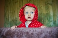 Staring baby, 8 months old Royalty Free Stock Photo