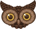 Staring Owl Head Royalty Free Stock Photo