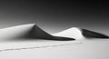 Black and White Image of Desert Sand Dunes with Footprints landscape monochrome Royalty Free Stock Photo