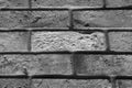 Black and White Photo of a Brick Wall Royalty Free Stock Photo