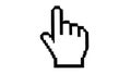 Pixelated Hand Cursor Icon Pointing Up Royalty Free Stock Photo