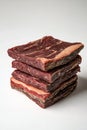 Stack of Cured Dried Beef Meat (Tasajo or Jerky Royalty Free Stock Photo