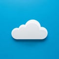 A stark contrast with the white cloud, emphasizing its shape and Royalty Free Stock Photo