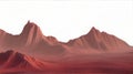 Red desert landscape with sharp mountain formations Royalty Free Stock Photo