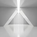 Modern minimalist interior with geometric shapes and bright light Royalty Free Stock Photo