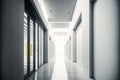 A Stark Reminder of the Pandemic's Toll: A Deserted Hospital Corridor, ai generative