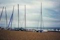 Stark Sailboat masts -all in a row