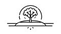 Dead Tree Drought Barren Landscape Icon Art, vector design Generative AI Royalty Free Stock Photo