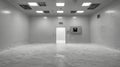 Sterile Cleanroom Environment with White Floor and Open Door Royalty Free Stock Photo